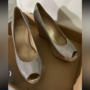 Stuart Weitzman Metallic Wedge Heels